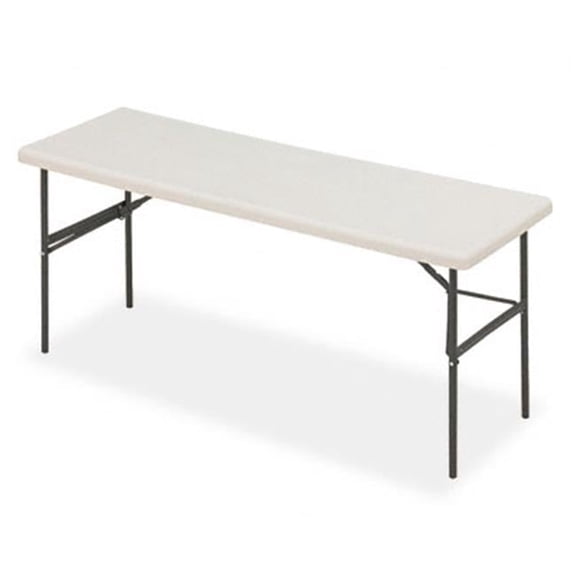 Indestruc-Tables Too 1200 Series Rectangular Table - Platinum - 72in. x 24in. - Heavy-Duty