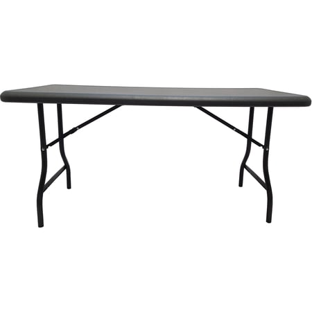 IndestrucTable 60 in. x 30 in. x 29 in, Rectangle, Folding Table, Charcoal Gray