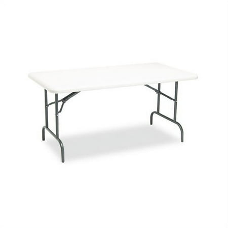 IndestrucTables Too 1200 Series Folding Table 60w x 30d x 29h, Platinum