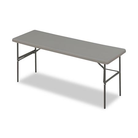 Iceberg IndestrucTables Too 1200 Series Resin Folding Table 72w x 24d x 29h Charcoal 65387