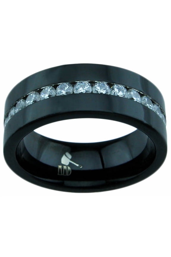 Black Titanium Rings for Men & Mens Titanium Wedding Bands Makes Great Valentines Gifts for Him