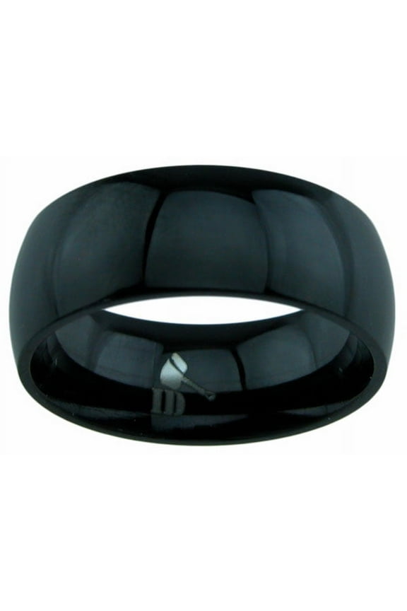 Black Titanium Rings for Men & Mens Titanium Wedding Bands Makes Great Valentines Gifts for Men