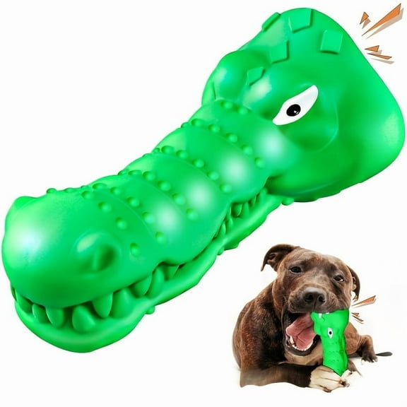 Indestructible Blue Crocodile Nylon Dog Chew Toy - Heavy-Duty Boxing Teeth Design, Dental Health & Teething Relief, Suitable for Small/Medium/Large Aggressive Chewers