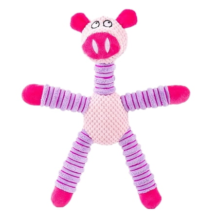 Indestructible Chew Toy for Aggressive Chewers Squeaky Teething Animal Toy for Small to Medium Dogs and Indoor Play