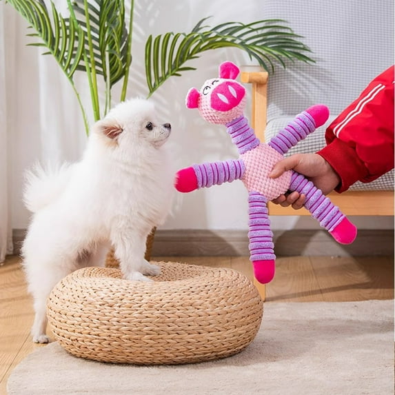 Indestructible Chew Toy for Squeaky Teething – Aggressive Chewers Safe Dog Teething Toy for Indoor Outdoor Play