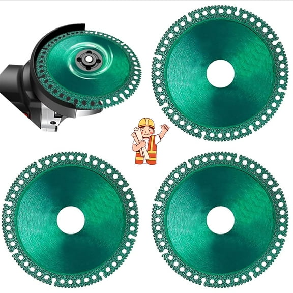 Indestructible Disc 2.0 - Cut Everything in Seconds, 2025 Upgraded Indestructible Disc for Angle Grinder 7/8 inch, 4 inch Circular Saw Blades for Ceramic Tile Glass Metal Wood Cutting (3pcs)
