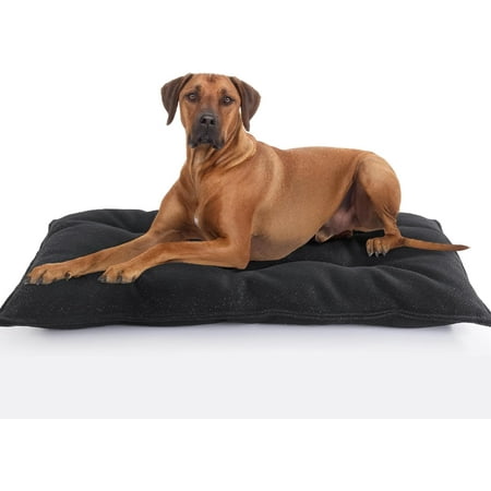 Chew Proof Indestructible Dog Beds for Aggressive Chewers,Durable Dog Crate Pad,Washable Tough Pet Mats for Kennel,Black,Small 17x23 in