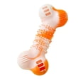 thumbnail image 1 of Indestructible Dog Bone Toy for Aggressive Chewers, Long-Lasting TPR Rubber Chew Ball for Small Medium Dogs Training, Orange, 1 of 4
