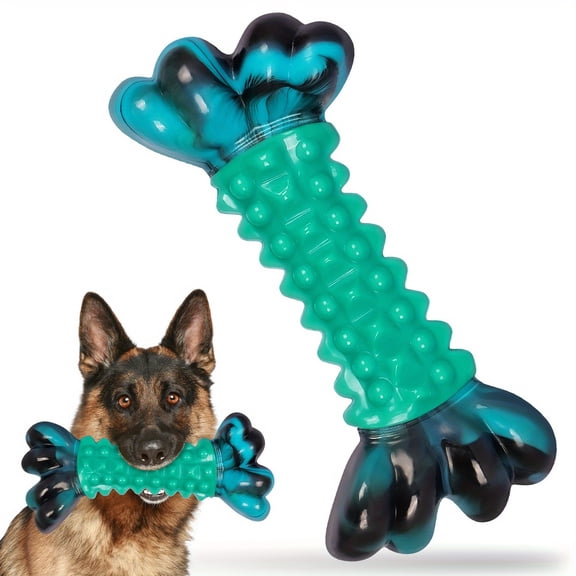Indestructible Dog Chew Toys for Aggressive Chewers, Bacon Flavored Tough Dog Bones for Super Chewers, Durable Nylon Dog Toys for Medium Large Breeds