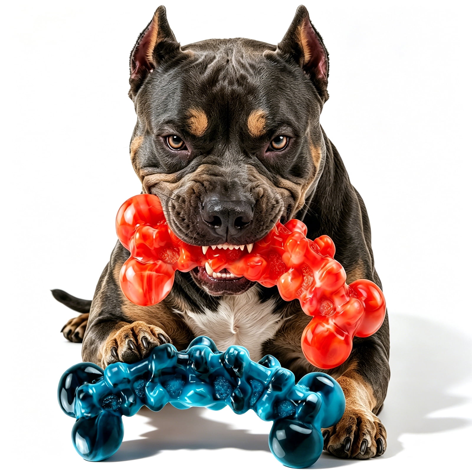 Indestructible Dog Chew Toys for Large Dogs 2 Pack, Tough Bone for Aggressive Chewers, Durable Teeth Cleaning Dog Toys