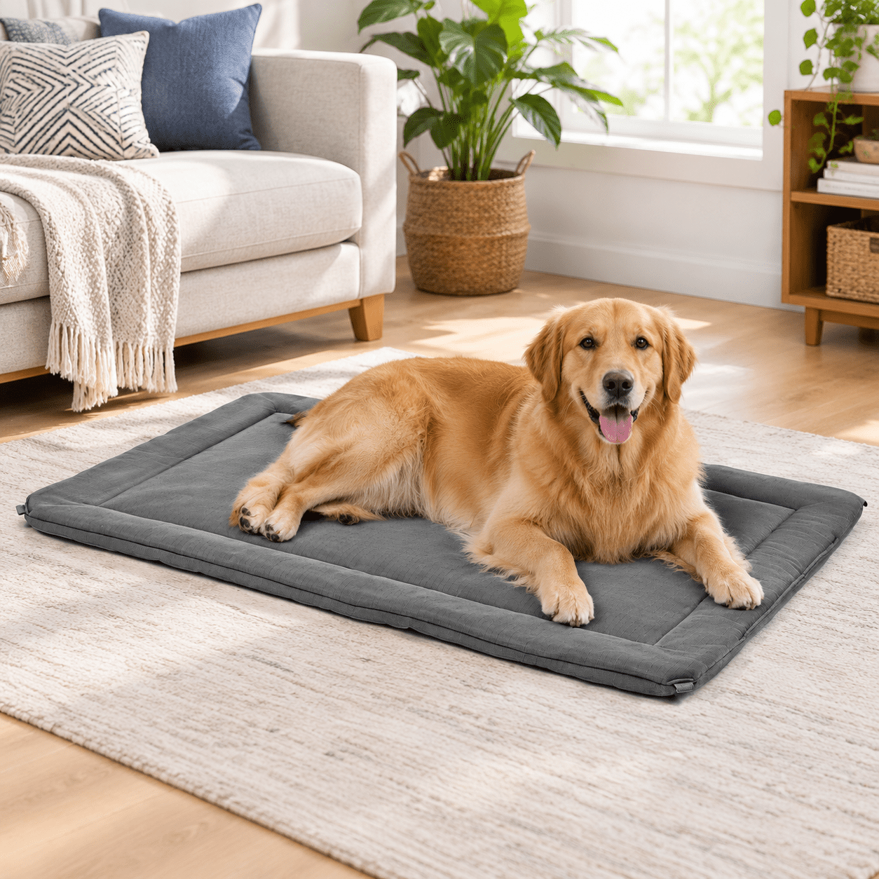 Indestructible Dog Crate Pad, Charcoal, Medium, 12.28 x 6.97 x 6.57 ...