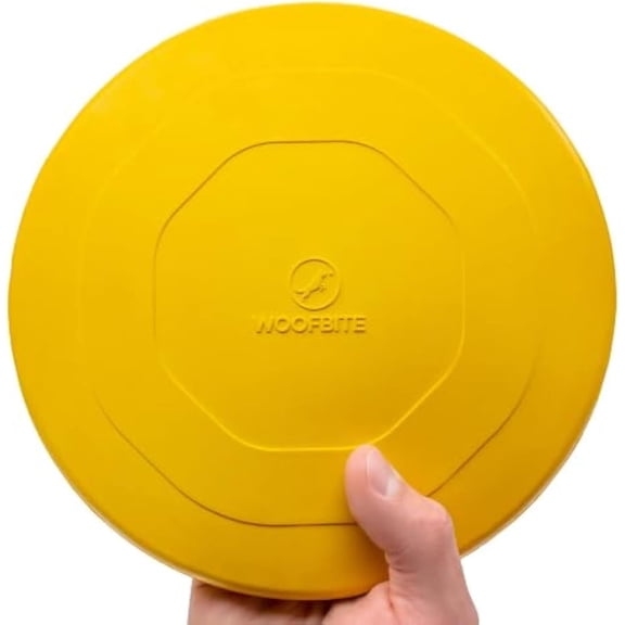 Indestructible Dog Disc - Lifetime Replacement - Medium & Large Breed - Ultra Durable for Aggressive Chewers - Tough & Strong, Heavy Duty Natural Rubber Toy - Fetch, Tug, & Chew - 8in