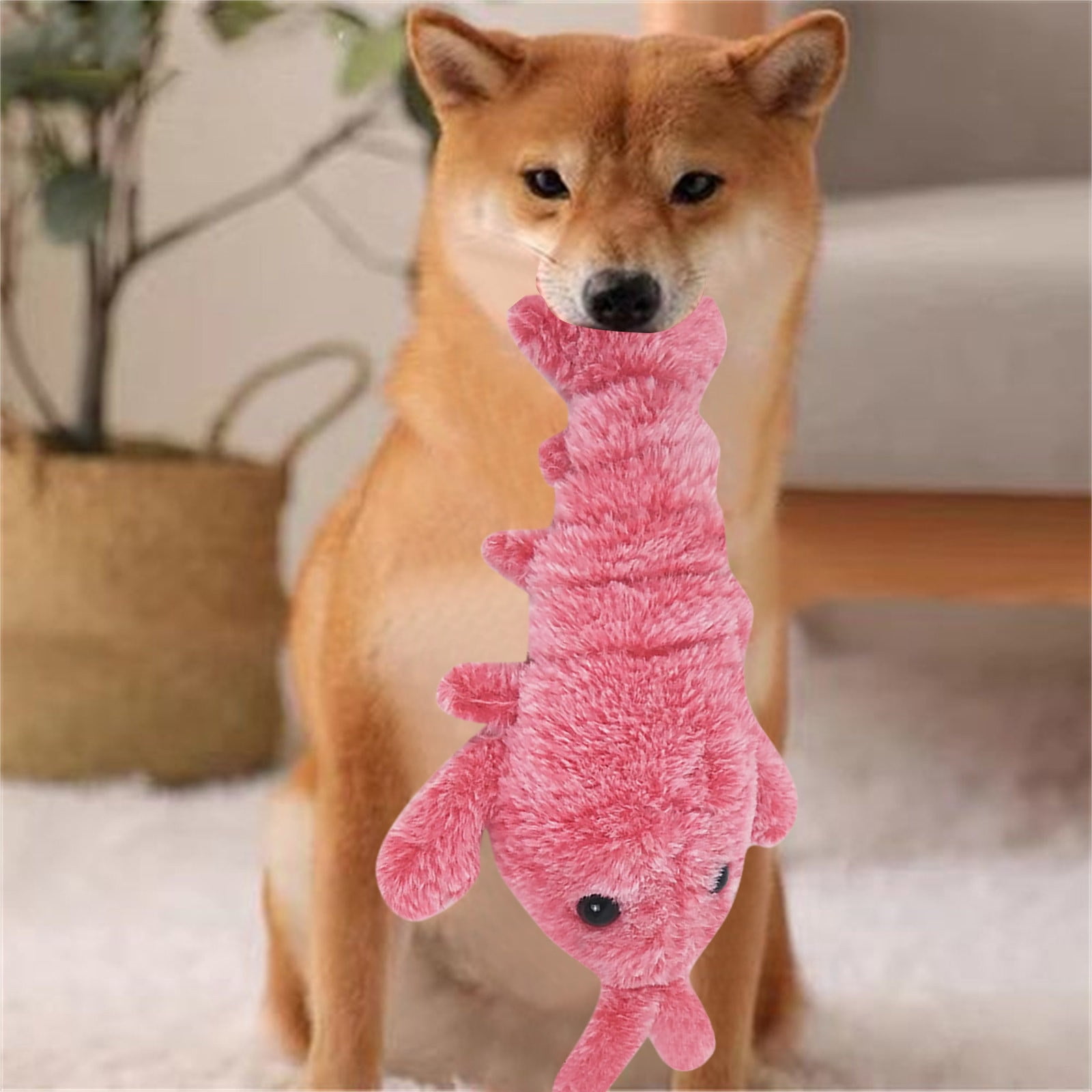 Indestructible Dog for Small Dogs Squeaky Rubber Dog with Tail Dog Rope Small Tug A War for Dogs