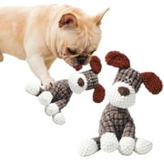Indestructible Dog Toy, 2026 New Durable Plush Dog Toys for Aggressive Chewers, Squeaky Chew Toy for Small Medium Large Dogs Puppy Teething Toys Brown