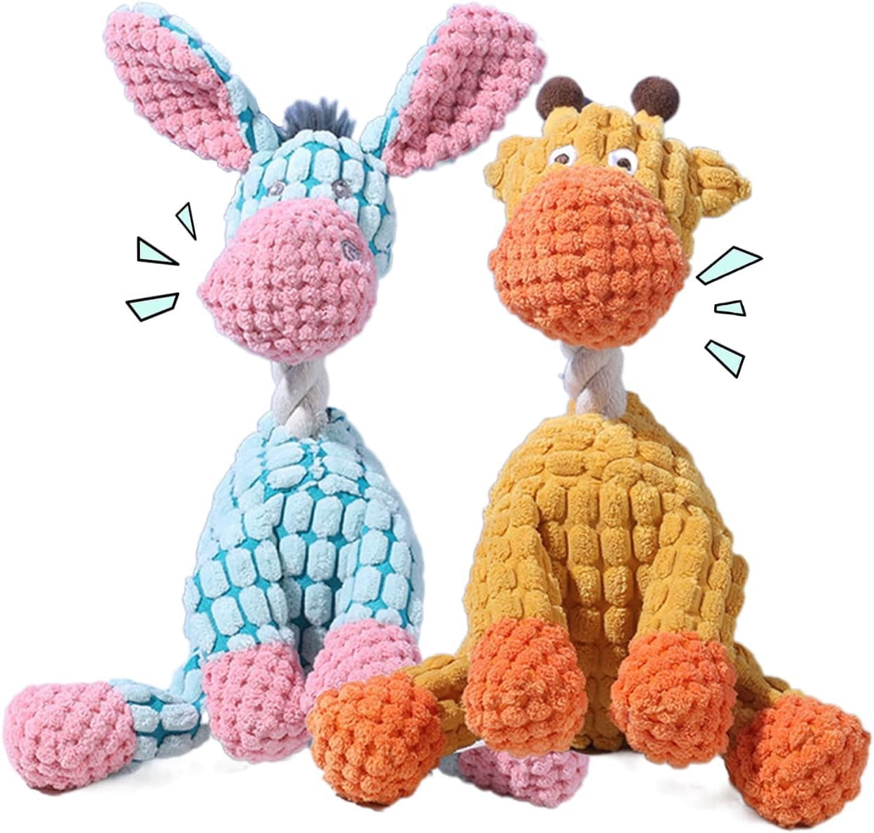 Indestructible Dog Toy, 2026 New Durable Plush Dog Toys for Aggressive Chewers, Squeaky Chew Toy for Small Medium Large Dogs Puppy Teething Toys