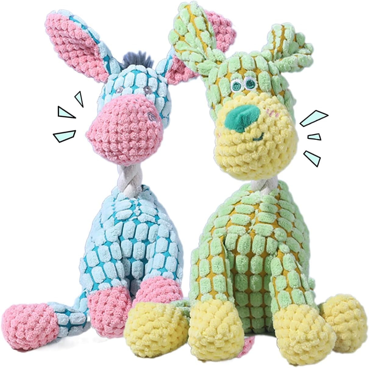 Indestructible Dog Toy, 2026 New Durable Plush Dog Toys for Aggressive Chewers, Squeaky Chew Toy for Small Medium Large Dogs Puppy Teething Toys