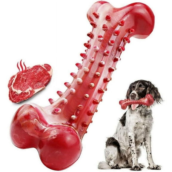 Indestructible Dog Toy for Aggressive Chewers Heavy Duty Natural Rubber Bone Shape, Long Lasting Chew Toy for Large Dogs, Anxiety Relief & Stress Relief for Puppies and Adult Dogs