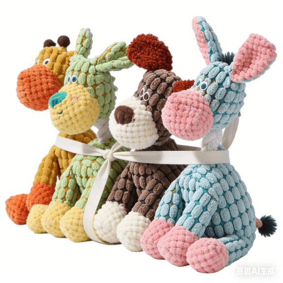 Indestructible Dog Toys,2026 New Dogs Plush Toy for Aggressive Chewers,Stuffed Toys Dogs Squeaky Durable Chew Toy for Indoor Pups Teething (1Pc)