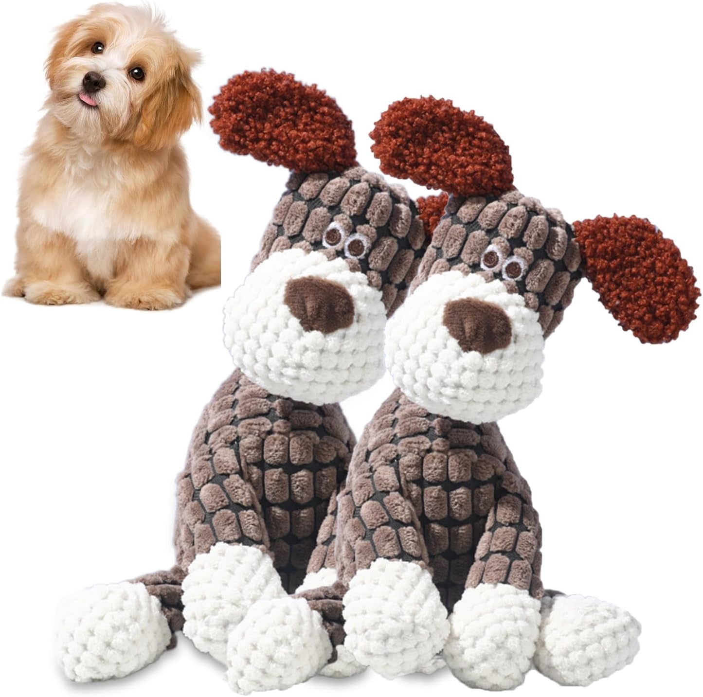 Indestructible Dog Toys,2026 New Dogs Plush Toy for Aggressive Chewers,Stuffed Toys Dogs Squeaky Durable Chew Toy for Indoor Pups Teething