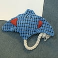 thumbnail image 1 of Indestructible Dog Toys for Aggressive Chewers - Plush Fish Dog Toys with Rope_Manta_Ray Dog ​​Chew Toy, Dog Squeaky Toys Chew Toys for Teething, Stuffed Animal Plush Toy for Dogs Gifts (Blue), 1 of 4