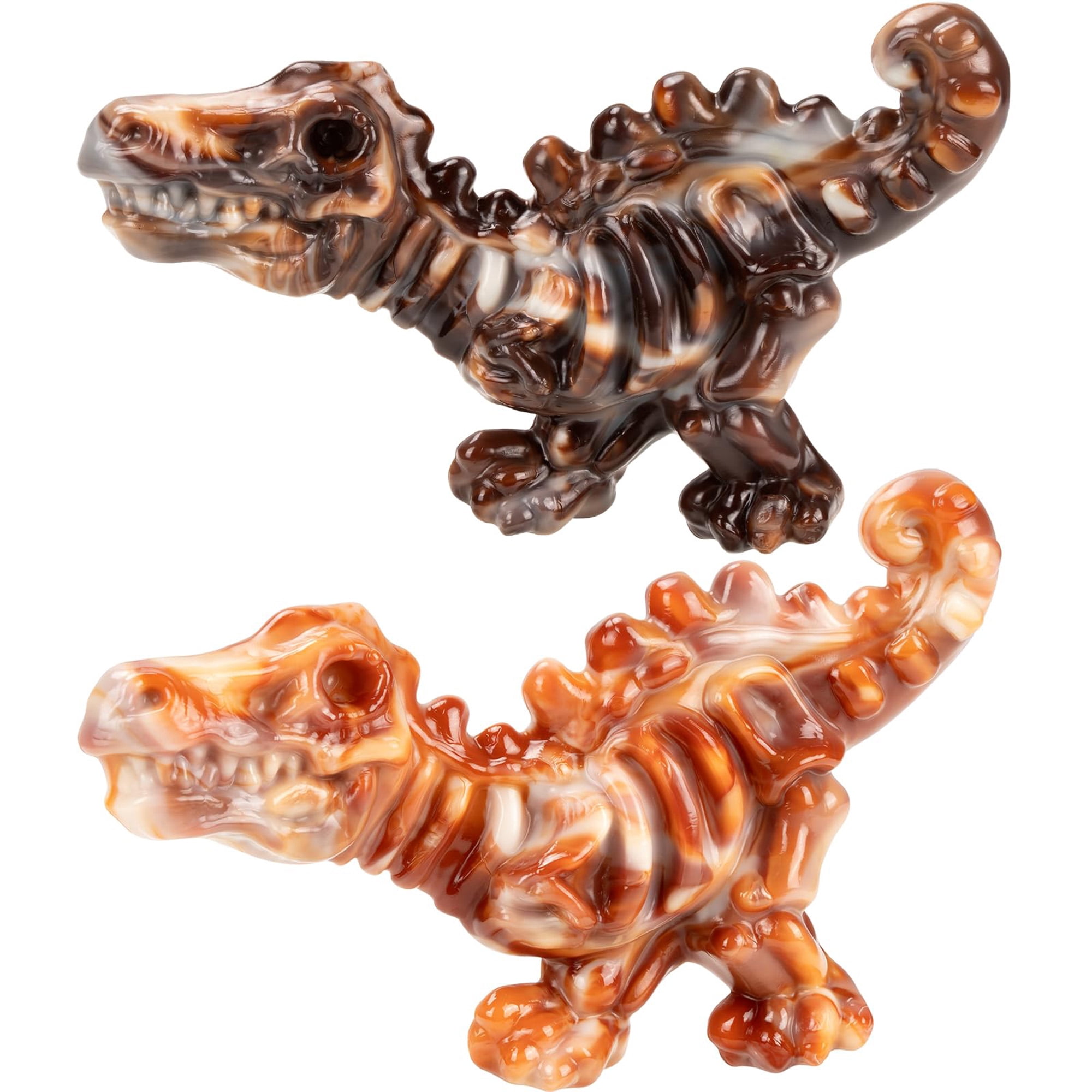 Indestructible Dog Toys for Aggressive Chewers, Ultra Durable Nylon Chew Bones for Large Dogs 20-90 lbs, Long Lasting Bacon Flavor Tough Toys, 2 Pack, Keeps Dogs Busy and Protects Furniture, Brown