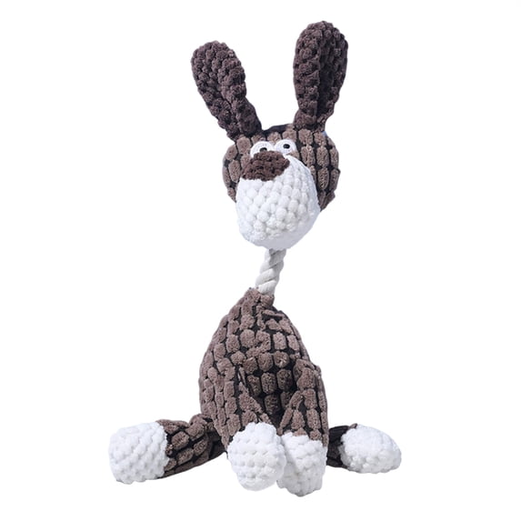 Indestructible Dog toys,Squeaky Chew Toy Durable Plush Dog Toys for Aggressive Chewers,Chew-resistant, for Small Medium Large Dogs Puppy Teething Toys 10.04" F