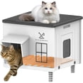 thumbnail image 1 of Indestructible Heated  House for Outside Winter, Heated Outdoor  House Weatherproof with Escape Door,  & Insulated Outdoor  Shelter for Feral Stray  Kitty. 17.7"x15"x17.5", 1 of 7