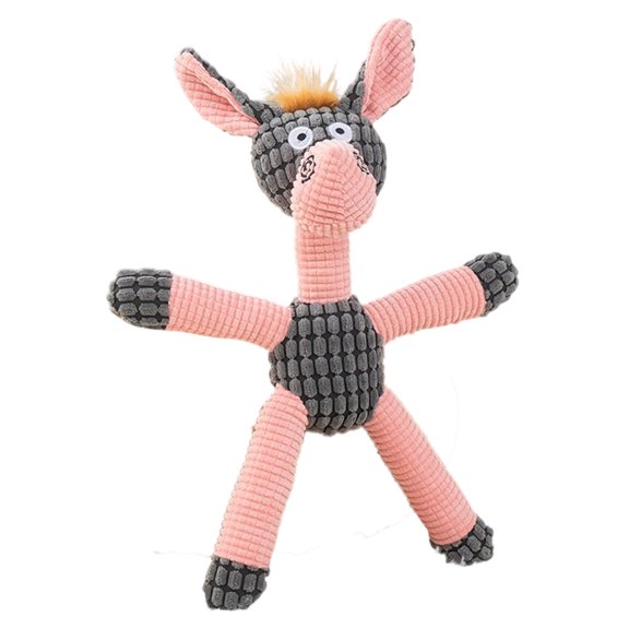 Indestructible Interactive Squeaky Chew Toy for Aggressive Chewers Teething Puppy Enrichment Soft Bone Shape Indoor Outdoor for Small to Large Dogs Gray