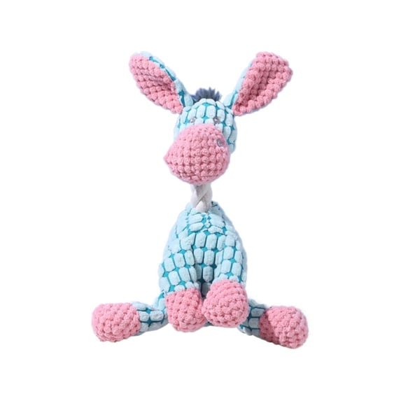 Indestructible Interactive Squeaky Dog Chew Toy With Soft Plush Animal Shape, Cotton Rope For Aggressive Chewers, Perfect For Daily Play Training Bonding