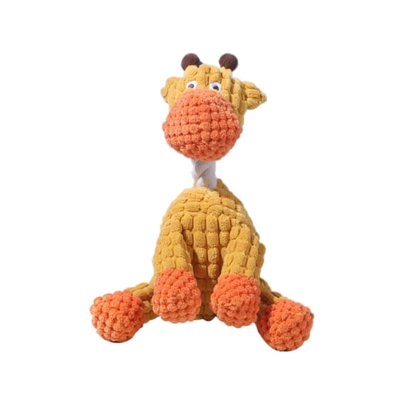 Indestructible Interactive Squeaky Dog Chew Toy With Soft Plush Animal Shape, Cotton Rope For Aggressive Chewers, Perfect For Daily Play Training Bonding