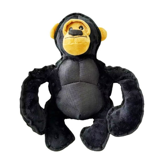 Indestructible Large Dog Toy for Aggressive Chewers, Stuffed Chimpanzee Chew Toy with Built-In Sound, Durable Polyester Dog Toy for Boredom and Anxiety Relief, 28x15x30cm