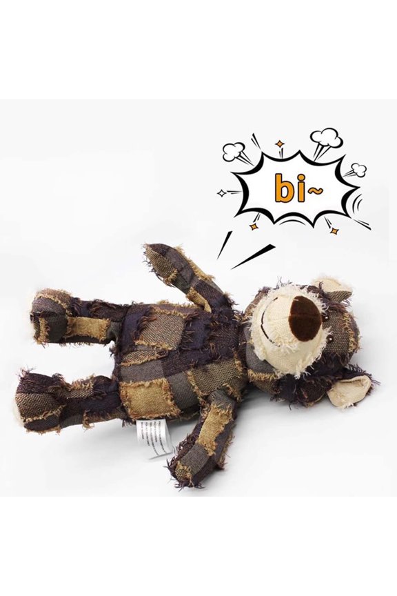 Indestructible Sturdy Bear Dog Toy, Durable Squeaky Chew Toy for Heavy Chewers, Inter P Toy for Large and Small Dogs, Keeps Pets and Engaged