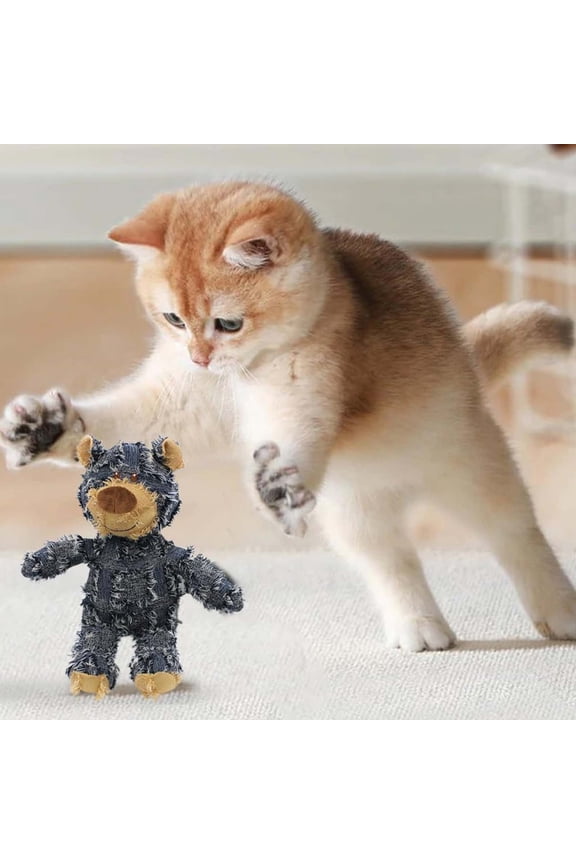 Indestructible Sturdy Bear Dog Toy, Tough Dog Toys for Aggressive Chewers to Keep Busy, Soft Squeaky Chew Toy for Large Small Dogs