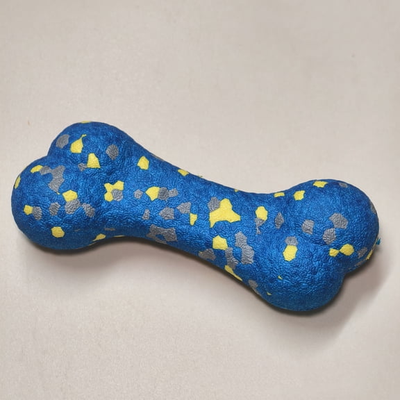 Indestructible Teeth Grinding Toy, Popcorn Ball Bone for Dogs, Boredom Relief & Dental Health for Aggressive Chewers (Blue,S)