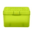 thumbnail image 1 of Index Card Box for 3 x 5 Cards, Yellow Plastic Flash Card Holder with Snap Lid, Desk Storage Case, 1 of 7
