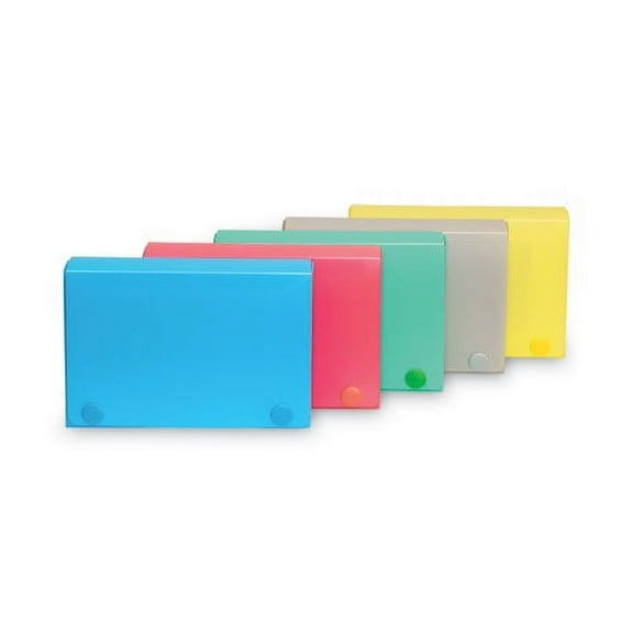 Index Card Case, Holds 100 3 X 5 Cards, 5.38 X 1.25 X 3.5, Polypropylene, Assorted Colors | Bundle of 2 Each