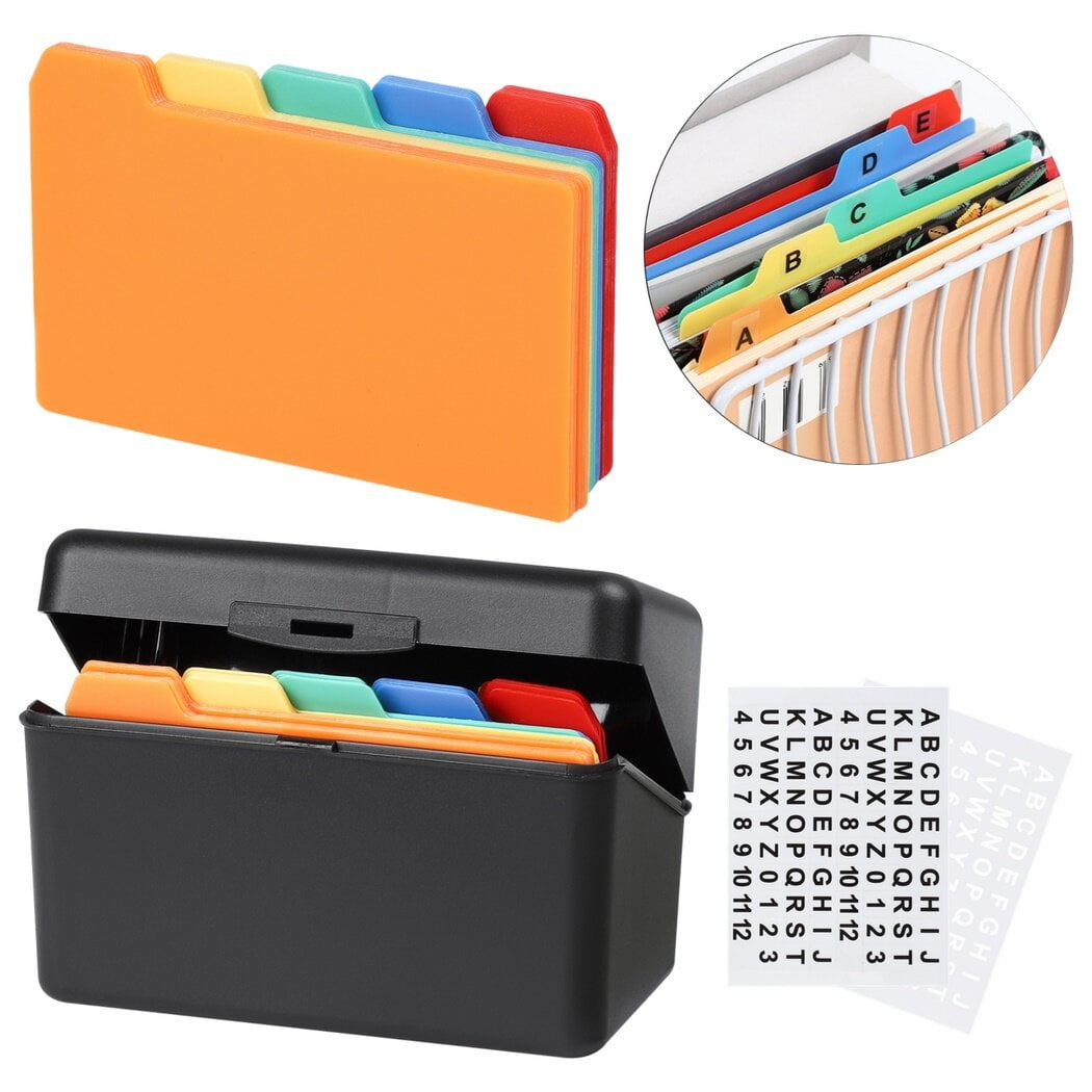 Index Card Dividers Set, Colorful Index Card Guide Set, 100 Blank Index