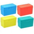thumbnail image 1 of TOP! Index Card Holder Box 3x5In, Flash Note Organizer Case, 3x5 Storage File Box, 4 Colors Pack, 1 of 4
