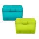 Index Card Holder Index Card Box Notecard Box Card Holder Index Organizer – Yellow + Green, 2-Pack