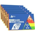 thumbnail image 1 of E-Clips USA 3” x 5” Index Cards Assorted Neon Flashcards, 6-Pack (100 Cards Per Pack), 1 of 7