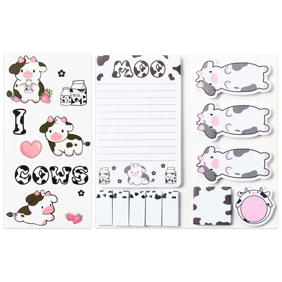 Index Cards, Lined Sticky Notes, Creative Special Shaped Sticky Notes Cute Cartoon Message Pad Self-Stick Writable Memo Pads Cute Stationery Creative Combination Pads 1Pcs