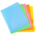 thumbnail image 1 of Index Dividers with 5 Color Tabs, 11 Hole PP Index Dividers, File Separator Sheets, Binder Tabs, PP Plastic Dividers, Ring Folder Insert Pages, Document Classification Organizer for Office Binder, 1 of 5