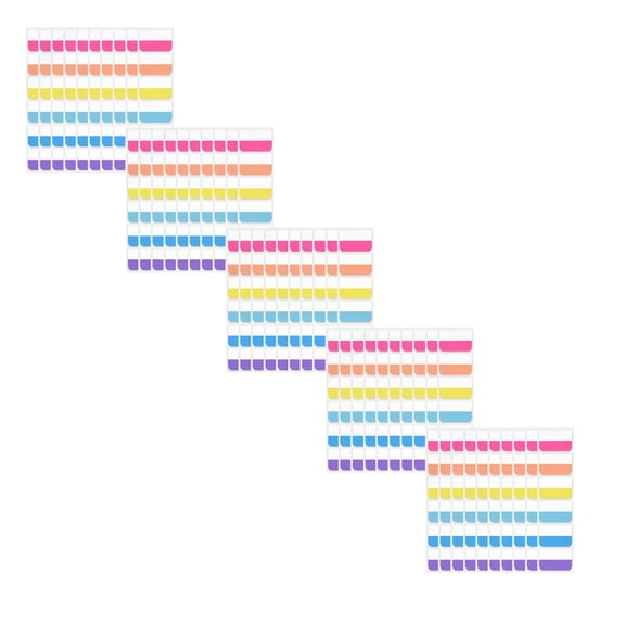 Index Tabs Colorful Highlight Stickers Transparent Bookmarks Adhesive Memo