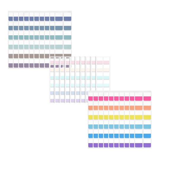 Index Tabs Colorful Highlight Stickers Transparent Bookmarks Adhesive Memo