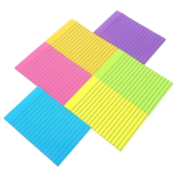 Index Tabs Pads Rectangular Office Use Assorted Color 6 Books