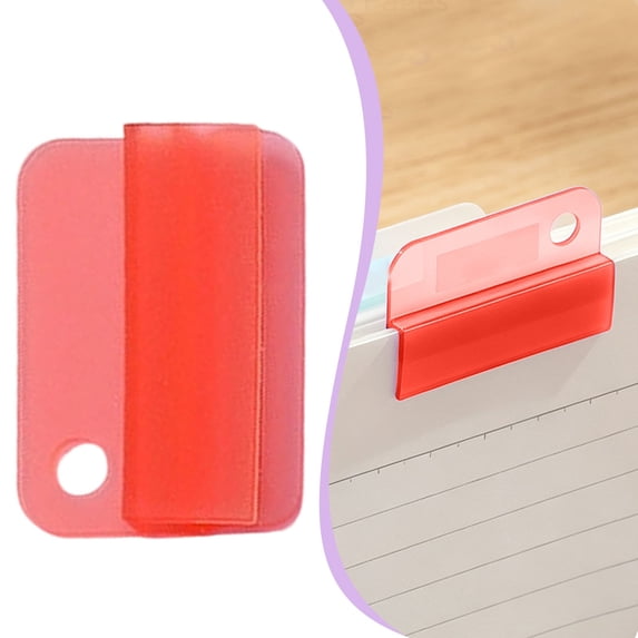 Index Tabs,Reusable Plastic Removable Index Page Clips,Transparent Red File Index Page Markers,1.5x1.1 Inch Multi-Function Page Tab,Tabs Dividers for Books,Notes,Office Documents Classification
