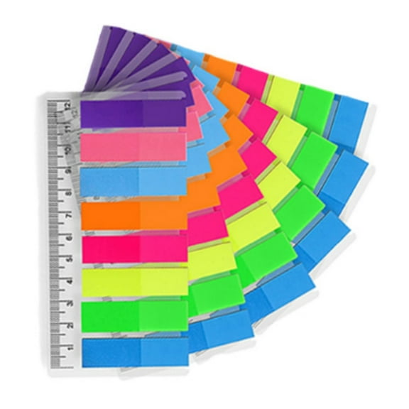 Index Tabs with Ruler, 960 PCS Colored Translucent Page Markers Tabs, Book Annotation Page Markers, Sticky Book Tabs Note Flags for Notebook, Classify Files, Books, School, Office