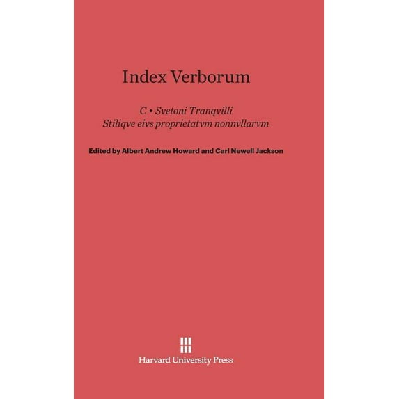 Index Verborum: Stilique Eius Proprietatum Nonnullarum, (Hardcover)