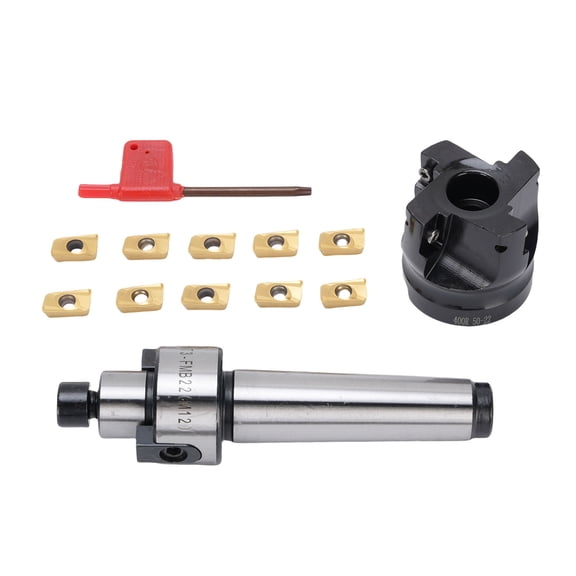 Indexable Face End Mill Set 400R 50 22 Milling Cutter MT3 FMB22 Shank Holder Extension 10Pcs APMT1604 Carbide Inserts CNC Lathe Milling Tool