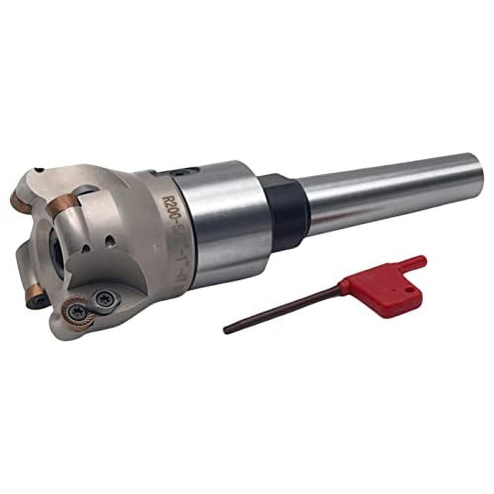 Indexable Face Mill W/ MT3 Arbor, RCKT1204 Inserts Included, 4 Flutes